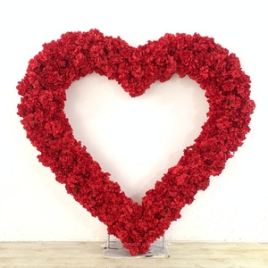 Arco a Forma di Cuore <span class=keywords><strong>con</strong></span> Supporto per <span class=keywords><strong>Fiori</strong></span> Artificiali, Sfondo di Rose per Decorazione Palco Matrimoniale - Product Image 3