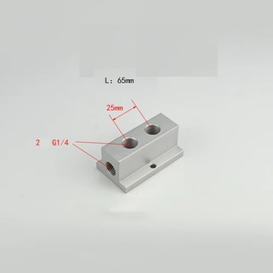 Nhỏ Gọn Loại 1/4 "Bsp Nữ <span class=keywords><strong>2</strong></span> 3 4 5 6 7 8 9 10 Cách 4-12 Cổng Rắn Nhôm T-Hình Dạng Không Khí Đa Dạng Khối <span class=keywords><strong>Splitter</strong></span> - Product Image 4