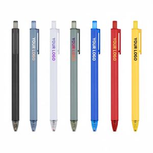 Custom Logo Press Plastic <b>Ballpoint</b> <b>Pen</b> with Clip Lightweight Colorful <b>Pen</b> 1.0mm Black Ink - Product Image 4