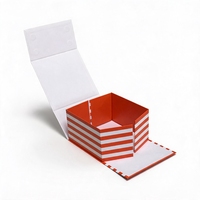 Boîte cadeau pliable personnalisée avec fermeture magnétique, emballage en papier artistique en une seule pièce, impression mate, écologique et recyclable