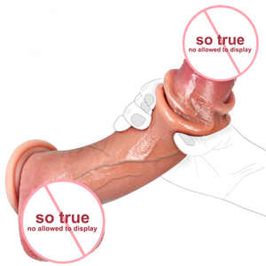 Gros Pénis Réaliste en Silicone Liquide, Fabricant de Dildos Géants pour Hommes, Pénis Artificiel pour Femmes, Masturbateur Féminin en Gros - Product Image 1