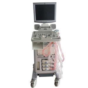 Troli <span class=keywords><strong>Logiq</strong></span> <span class=keywords><strong>P5</strong></span> bekas dengan 3 pemeriksaan <span class=keywords><strong>Ultrasound</strong></span> Doppler untuk tujuan pemantauan diagnostik dokter hewan - Product Image 1