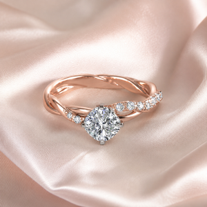 Anello Bicolore Taglio Princess per Donne, Anello di Fidanzamento in Stile Europeo e Americano, Elegante Gioiello da Dito - Product Image 1