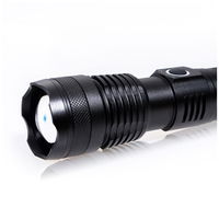 Linterna Led de alta potencia, recargable por Usb, con zoom