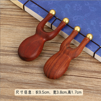 Laiton Gua Sha Eye Massager Peigne en bois de santal pour méridien facial et grattoir nasal pont de nez grattoir pour les yeux