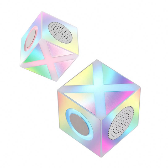 High Quality Mini Plastic RGB LED Speaker with Active Bass for V5.3 Rechargeable Battery for Home & Outdoor Use