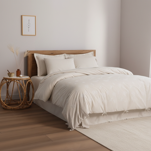 Esmira King Cotton Box Linen Double Duvet Cover <b>Set</b> 4-Piece Floral Woven Flannel Bedding Home Wedding Bedroom Thick <b>Comforter</b> - Product Image 3