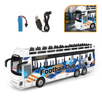 Vente en gros de bus touristique RC à l'échelle 1/24, 2,4 G, 9 canaux, avec éclairage LED et musique, télécommande, mini bus touristique pour intérieur et extérieur, cadeau pour enfants