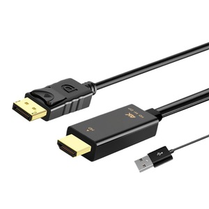 Cable adaptador HDMI a DP con alimentación USB para conexión de monitor de ordenador y TV, cable de cobre chapado en oro - Product Image 4