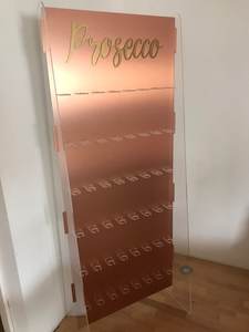 Présentoir mural personnalisé couleur Champagne, pour mariage, en acrylique Rose, or - Product Image 4