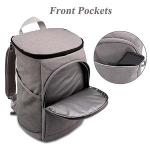 Leakproof Insulated Polyester <b>Backpack</b> <b>Cooler</b> Bag Zipper Bottle Holders 20-30L Capacity Waterproof for Food Storage Outdoor Use - Product Image 3