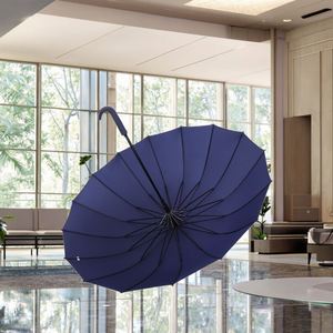 Paraguas de Negocios Grande Transfronterizo de 16 Varillas con Mango Largo, Sencillo, Resistente, Semiautomático, Doble, con Logotipo Imprimible, para Adultos - Product Image 2