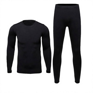 Survêtements de sport thermiques respirants en nylon et coton, coupe régulière, poids lourd, pour entraînement de musculation, motif uni, grandes tailles, pour la gym - Product Image 1