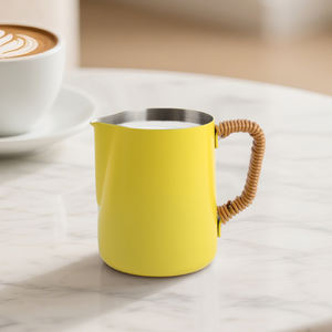 Pichet Latte Art de 12oz, pichet à vapeur pour expresso avec bec rond, pichet à mousseur à lait - Product Image 5