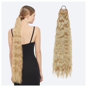 Tự nhiên sóng dài đuôi ngựa mở rộng dây rút lượn sóng đuôi ngựa tổng hợp chịu nhiệt phần mở rộng tóc đuôi ngựa cho phụ nữ - Product Image 2