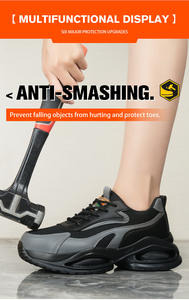 Erkek kadın rahat çelik ayak iş güvenliği ayakkabıları Slip-On ayakkabı güvenlik ayak parmakları hafif Sneakers fabrika kullanımı için Min. 1 - Product Image 4