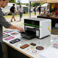 Nueva Impresora UV de Inyección de Tinta A3 para Etiquetas/Tarjetas/Cuero XP600/I3200, Automática con IA para Carcasas de Teléfono, Botellas, Textiles Flexibles