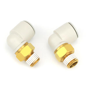 Conector Neumático de Ángulo Recto con Rosca Externa Curva KQ2L04/06/08/10/12-01/02/03/04/M5, Tamaño de Tubo de 8 mm, Accesorios M5 para Tuberías - Product Image 3