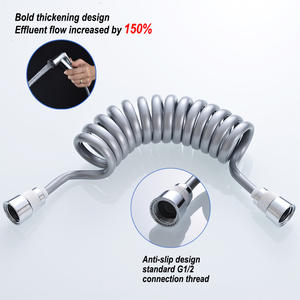 خرطوم مرن من كلوريد البولي فينيل للحمام مسدس مرحاض قابل للسحوب مع رأس دش وخط هاتف ملحق سباكة عملي - Product Image 4