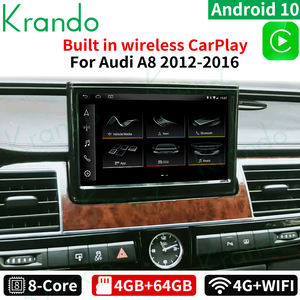 Lecteur DVD de voiture Krondo Auto View Share 8 pouces Lecteur multimédia Android pour voiture GPS Radio pour Audi A8 2012-2018 Navigation automobile IPS - Product Image 2