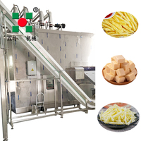 Vloeibaar snelvriesapparatuur IQF-bedvriesmachine SUS304 voor industriële verwerking van zeevruchten, garnalen, fruit en groenten