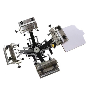 Factory Directly Supply Mini Multi Color <strong>Manual</strong> Rotary 4 Color 1 Station <strong>Screen</strong> <strong>Printing</strong> <strong>Machine</strong> with Micro Adjustment - Product Image 1