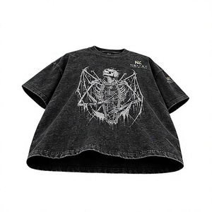 New Trending Men <b>T</b> <b>shirt</b> Men's Black Gothic <b>Skull</b> Short Sleeve <b>T</b>-<b>Shirt</b> Regular Fit O-Neck Cotton Jersey Style - Product Image 5
