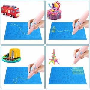 Tapis en silicone pour stylo d'impression 3D, résistant à la chaleur, planche à dessin créative, plateau de conception DIY antidérapant, tapis de dessin pour stylo 3D, cadeau pour enfants - Product Image 4