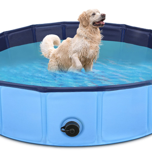 Piscina de plástico para perros, bañera plegable para mascotas, piscina exterior portátil para piscina de plástico para perros - Product Image 1