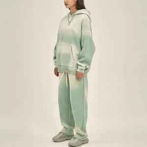 Tùy chỉnh 2025 <span class=keywords><strong>m</strong></span>ùa thu của phụ nữ quá khổ hai <span class=keywords><strong>m</strong></span>ảnh Sweatpants hoodie <span class=keywords><strong>Set</strong></span> 360 grams/<span class=keywords><strong>m</strong></span>² Polyester cotton rắn thường <span class=keywords><strong>m</strong></span>ùa đông axit - Product Image 3