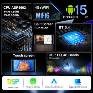 Nuevo Reproductor de DVD para Auto de 7 Pulgadas y 64 GB con Bluetooth, FM, DSP, Multimedia, <span class=keywords><strong>Video</strong></span>, Pantalla Táctil Estéreo Android para Toyota - Product Image 4