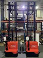 Transpalette électrique ELES-15J, capacité de charge de 1500 kg, hauteur de levage de 3,5 m, mât double, chariot élévateur à fourche, chariot élévateur à fourche pour entrepôt