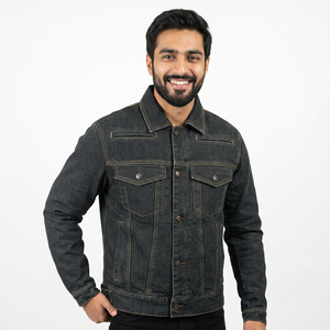 Cheap Price Distressed <b>Men</b> <b>Denim</b> <b>Jackets</b> Professional Manufacture Best Quality Turn Down Collar <b>Denim</b> <b>Jacket</b> For <b>Men</b> - Product Image 1