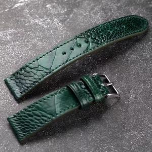 Correa de reloj de cuero genuino suave exótico Jettda 18mm 20mm 21mm pies de avestruz correa de reloj de cuero de lujo Universal suave - Product Image 4