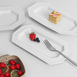 <span class=keywords><strong>Assiette</strong></span> de table <span class=keywords><strong>octogonale</strong></span> en céramique <span class=keywords><strong>blanche</strong></span>, résistante aux rayures, fabriquée à haute température, prix usine - Product Image 3