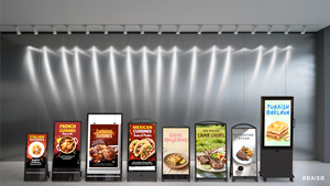 Affichage publicitaire LED portable pliable de 49 pouces, style arc, pour courses de chevaux, écran LCD, menu, signalisation, batterie, ODM OEM - Product Image 6