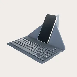 Casing keyboard nirkabel portabel, sarung HP Universal Ultra ringan ramping dengan kaki bisa dilipat untuk ipad mini 6 ios android samsung tablet