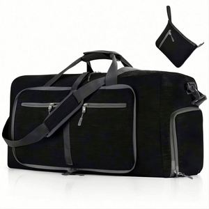 Sac de voyage pliable en polyester grande capacité avec compartiment à chaussures, sac de sport pour hommes et femmes - Product Image 5