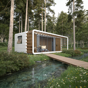 Capsule en acier préfabriquée mobile de conception nouvelle, une chambre, villa avec terrasse, salon, utilisation hôtelière, modulaire - Product Image 1