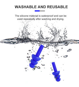 3 pares de <span class=keywords><strong>tapones</strong></span> para los oídos de silicona con cancelación de <span class=keywords><strong>ruido</strong></span> SNR31dB <span class=keywords><strong>tapones</strong></span> para los oídos antirruido con estuche de plástico y bolsa negra con logotipo personalizado - Product Image 5