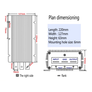 Módulo Convertidor de Potencia CC/CC Monofásico de 12V 36V No Aislado para Uso en Automóviles, Camiones, Aires Acondicionados Domésticos y Motores - Product Image 5