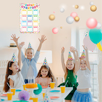 Affiches d'anniversaire colorées et populaires en gros pour la décoration de salles de classe et d'ambiance intérieure.