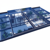 Fenêtre de toit pliante insonorisée en alliage d'aluminium moderne pour maison, sous-sol, patio, terrasse, isolation thermique, sur mesure