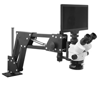 Microscope stéréoscopique de précision pour la gravure de bijoux 7-45X avec écran, microscope binoculaire, outils de bijouterie