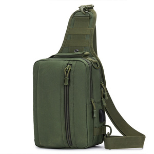 Outdoor Bag Multi-functional Chest Bag for Men Single Shoulder Diagonal <b>Backpack</b>, Camouflage Tactical <b>Backpack</b>, Sports Bag - Product Image 1