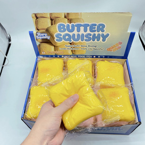 ของเล่นบีบอัดรูปขนมปังเนยนุ่มพิเศษ Elonna PU Foam Super Moist Soft Butter Toast Squishy Fidget Toy บีบแล้วคืนตัวช้า บรรเทาความเครียด - Product Image 4