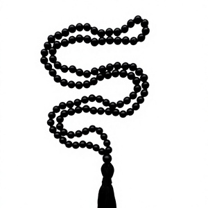 Chapelet de prière islamique classique en perles de résine rondes faites à la main, respectueux de l'environnement, Tasbeeh Musulman Misbaha, Vente en gros - Product Image 4