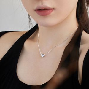 สร้อยคอจี้รูปหัวใจ Dylam Dainty เงินแท้ 925 ชุบโรเดียม ทอง 18K สำหรับผู้หญิง เครื่องประดับแฟชั่นสวยงาม - Product Image 5