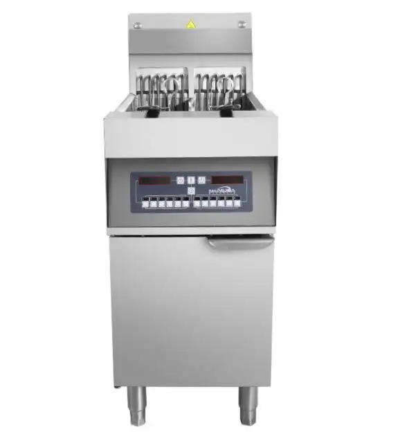 Commercial vertical two-cylinder electric deep fryer