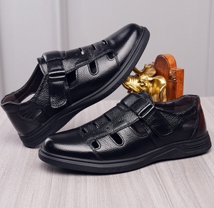 Zapatos de cuero sin cordones para hombre Up-4931r, sandalias deportivas planas y elegantes, zapatos casuales de vestir para negocios. - Product Image 4